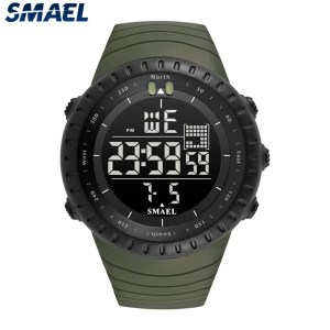 smael brand men electronics watch outdoor sports waterproof big dial digital led alarm digital watch 1237 sport watch